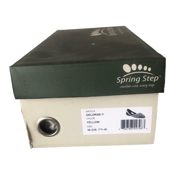 Spring Step flat Delorse Ballerina Yellow Sandals Size 38 - Picture 6 of 6